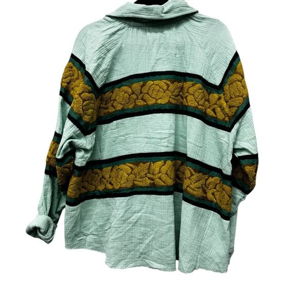 Free People We The Free Terry Rugby  Pullover Size Medium - Picture 5 of 5